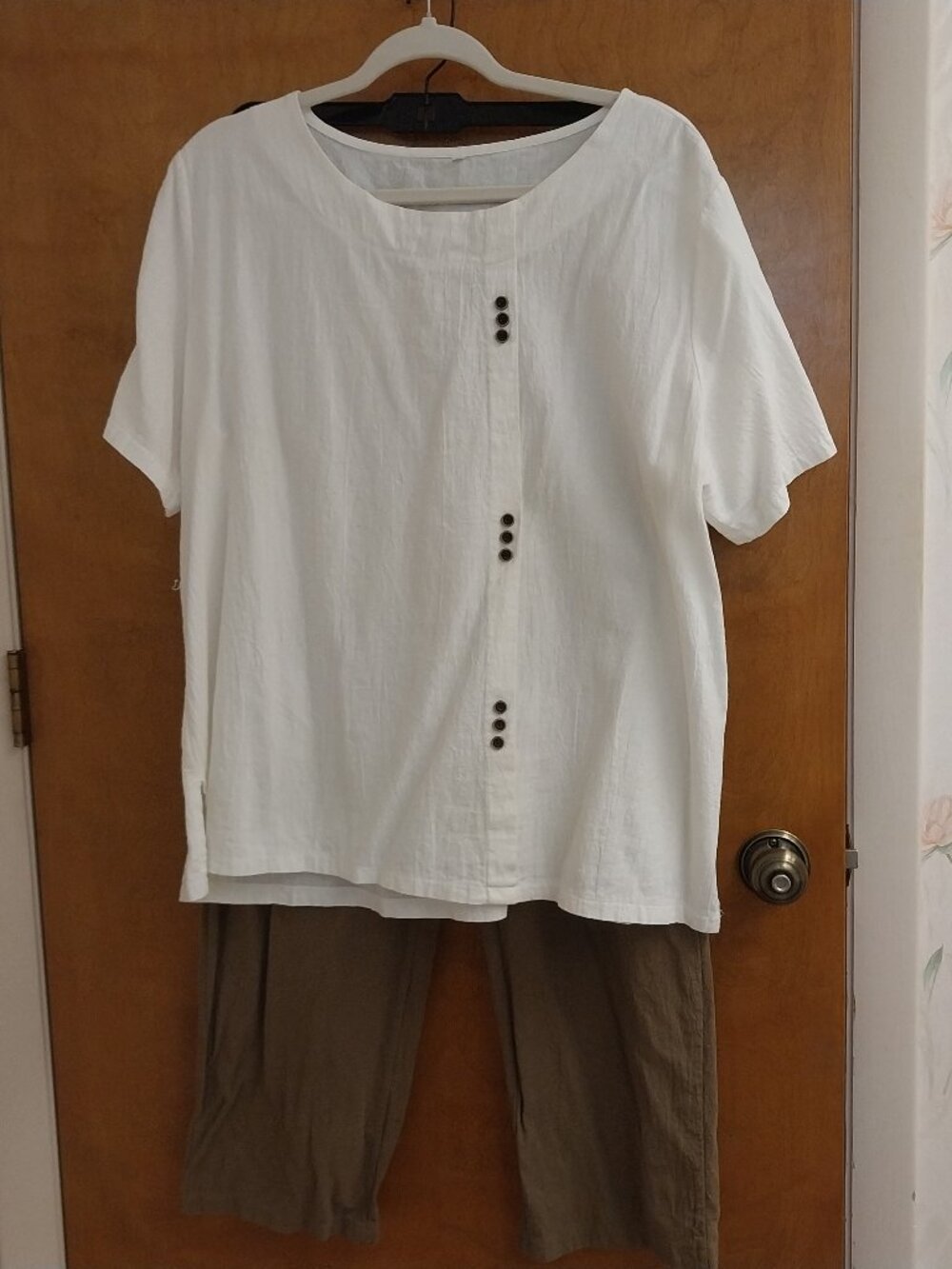 LIGHTWEIGHT GAUZE LIKE 2 PIECE XXL TOP & PANTS SET